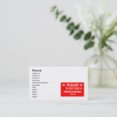 Füttern Sie nicht die Programmierer Visitenkarte (Stehend Vorderseite)