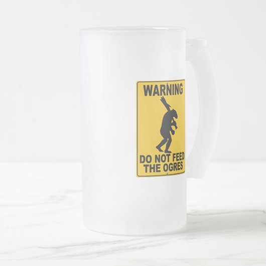 Füttern Sie nicht die Ungeheuer Mattglas Bierglas (VorderseiteRechts)