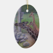 FÜTTERN von ZEIT an der JACKSONVILLE-ZOO Keramik Ornament (Rechts)