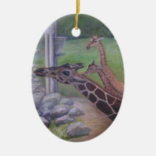 FÜTTERN von ZEIT an der JACKSONVILLE-ZOO Keramik Ornament