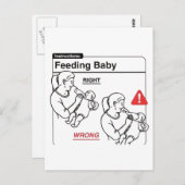 Fütternd Baby Postkarte (Vorne/Hinten)
