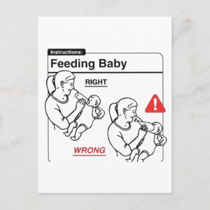 Fütternd Baby Postkarte