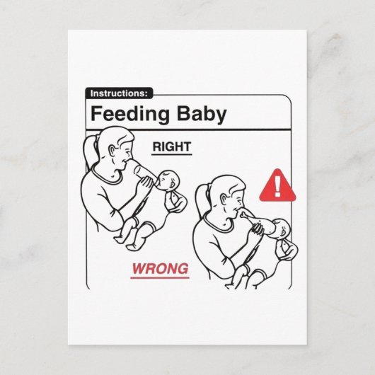 Fütternd Baby Postkarte (Vorderseite)