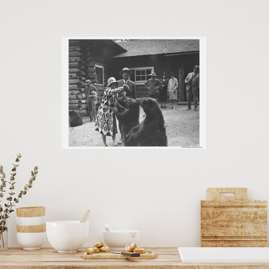 Fütternd Bären. Poster (Küche)