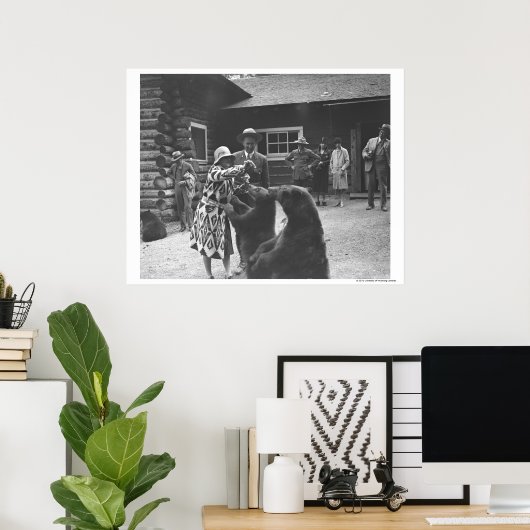 Fütternd Bären. Poster (Heimbüro)