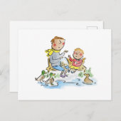 Fütternd Ducks Postkarte (Vorne/Hinten)