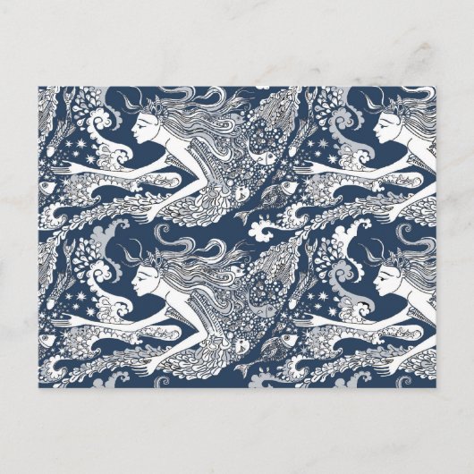 Fütternd Fisch Postkarte (Vorderseite)