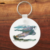 Fütternd Forelle Schlüsselanhänger (Vorderseite)