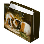 Fütternd Guinea von Haustieren (von James Ward) Große Geschenktüte (Vorderseite Schrägansicht)