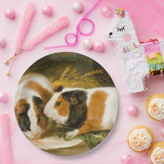 Fütternd Guinea von Haustieren (von James Ward) Pappteller (Party)