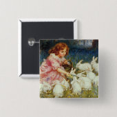 Fütternd Hasen Button (Vorne & Hinten)