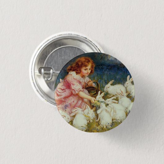 Fütternd Hasen Button (Vorne & Hinten)