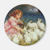 Fütternd Hasen Magnet (Vorne)