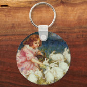 Fütternd Hasen Schlüsselanhänger (Vorderseite)