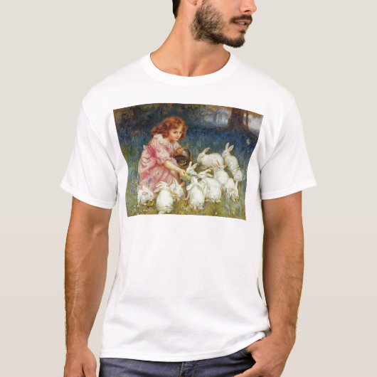 Fütternd Hasen T-Shirt (Vorderseite)