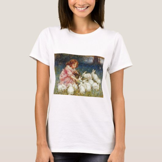 Fütternd Hasen T-Shirt (Vorderseite)