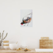 Fütternd Hen Trasierra 1998 Poster (Küche)