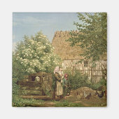 Fütternd Hühner Magnet (Vorne)