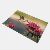 Fütternd Hummingvogel-Blume Fußmatte (Schrägansicht)