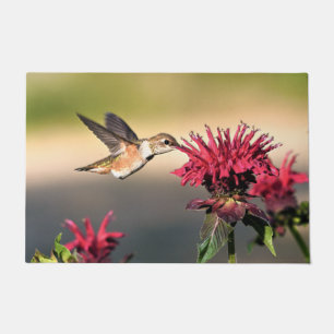 Fütternd Hummingvogel-Blume Fußmatte