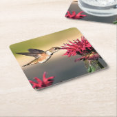 Fütternd Hummingvogel-Blume Rechteckiger Pappuntersetzer (angewinkelt)