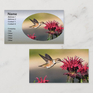 Fütternd Hummingvogel-Blume Visitenkarte