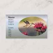 Fütternd Hummingvogel-Blume Visitenkarte (Vorderseite)