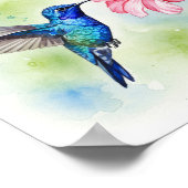 Fütternd Hummingvogel Poster (Ecke)