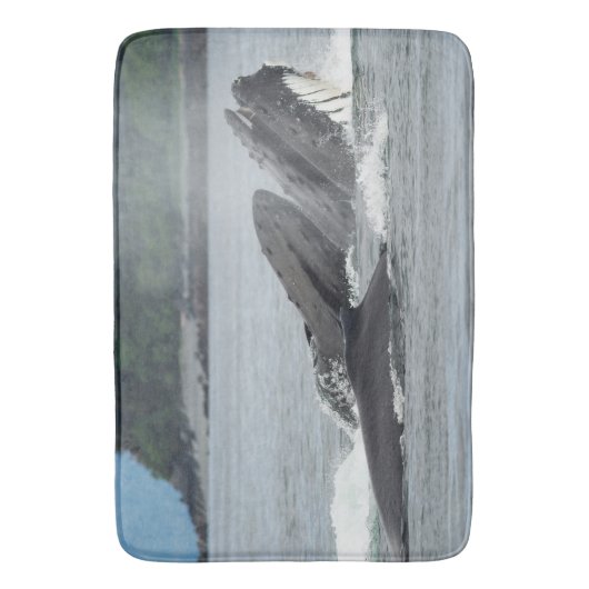 Fütternd Humpbackwale Badematte (Vorderseite Vertikal)