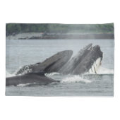 Fütternd Humpbackwale Kissenbezug (Rückseite-Links)