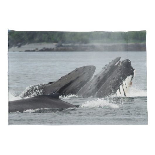 Fütternd Humpbackwale Kissenbezug (Rückseite-Rechts)