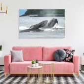 Fütternd Humpbackwale Leinwanddruck (Insitu (Wohnzimmer))