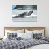 Fütternd Humpbackwale Leinwanddruck (Insitu (Schlafzimmer))