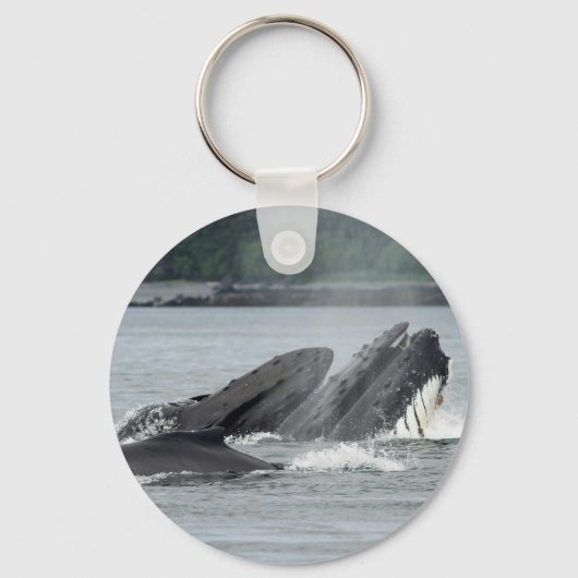 Fütternd Humpbackwale Schlüsselanhänger (Vorderseite)