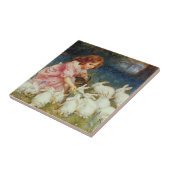 Fütternd Kaninchen Fliese (Seite)