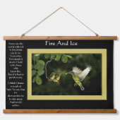 Fütternd Kind bei Feuer und Eis Wandteppich Mit Holzrahmen (Vorne)