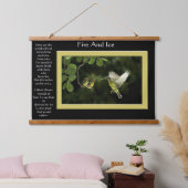 Fütternd Kind bei Feuer und Eis Wandteppich Mit Holzrahmen (Schlafzimmer)