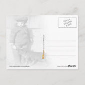 Fütternd Kind mit Flasche Milch Postkarte (Rückseite)