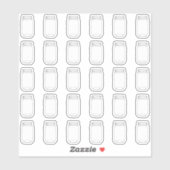 Fütternd Quellcode/Datum-Erinnerung-Aufkleber Aufkleber (Blatt)