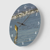 Fütternd Sandpiper II Große Wanduhr (Winkel)