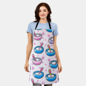 Fütternd Schüsseln Spaß heller Cartoon Schürze (Getragen)