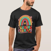 Fütternd Thera bei Regenbogen Fütternd Therapiebew T-Shirt (Vorderseite)