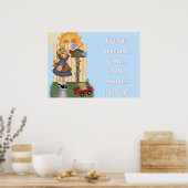 Fütternd Vögel für Landmädchen - Zitat zur Freunds Poster (Küche)