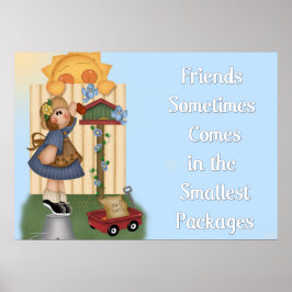 Fütternd Vögel für Landmädchen - Zitat zur Freunds Poster