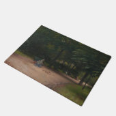 Fütternd Vögel im Park (von Paul Peel) Fußmatte (Schrägansicht)