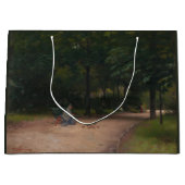 Fütternd Vögel im Park (von Paul Peel) Große Geschenktüte (Vorderseite)