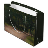 Fütternd Vögel im Park (von Paul Peel) Große Geschenktüte (Rückseite Schrägansicht)