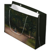 Fütternd Vögel im Park (von Paul Peel) Große Geschenktüte (Vorderseite Schrägansicht)