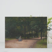 Fütternd Vögel im Park (von Paul Peel) Karte (Stehend Vorderseite)