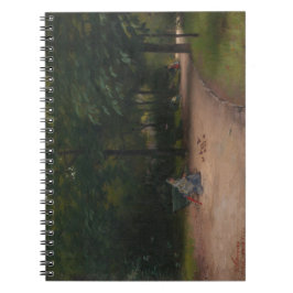 Fütternd Vögel im Park (von Paul Peel) Notizblock